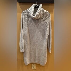 Dress Forum Light Gray Cowl Neck Sweater Dress size small